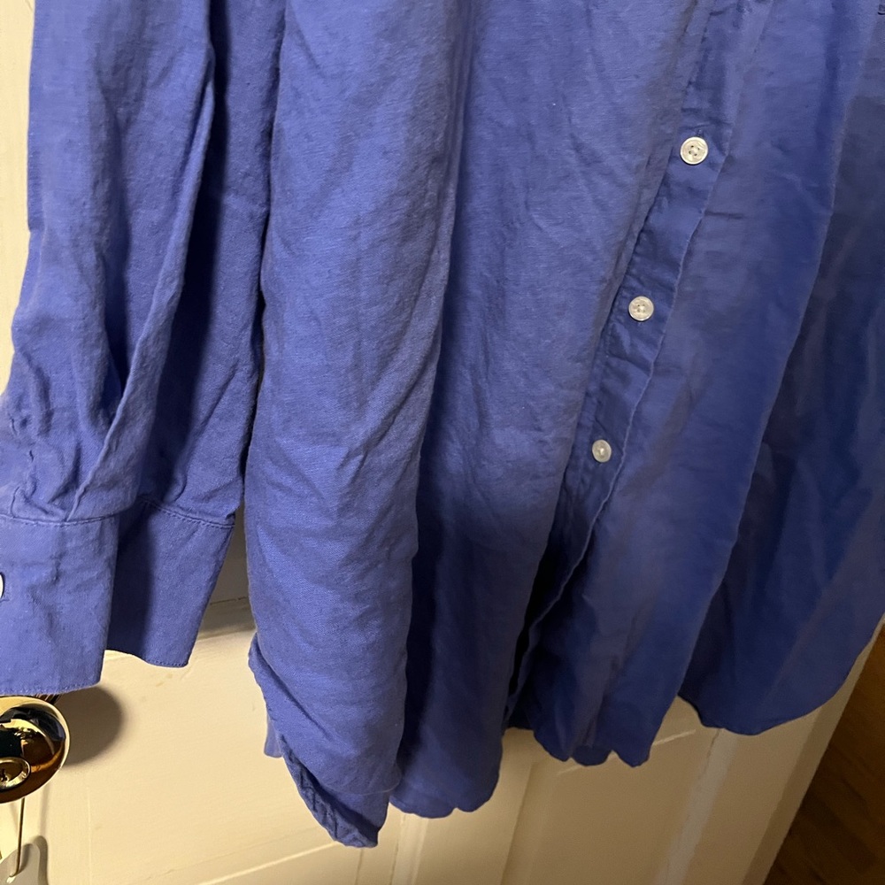 Gabriella Katefa-Johnson x Future Collective linen-blend button down shirt, 3X - Picture 4 of 6